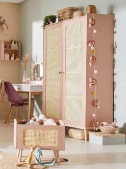 Armoire Cannage LIGNE POÉSIE Rose - Vertbaudet -Produits Pour Bébé armoire cannage ligne poesie 2