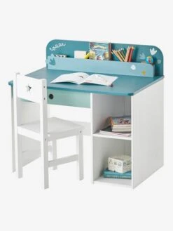 Bureau Maternelle ROAAR Blanc Moyen Uni Avec Decor - Vertbaudet -Produits Pour Bébé bureau maternelle roaar 2