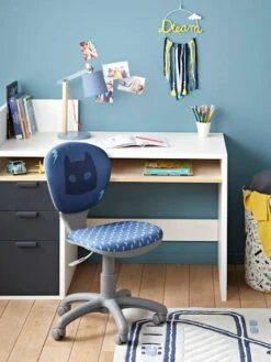 Chaise De Bureau à Roulettes Enfant Super-héros Bleu - Vertbaudet -Produits Pour Bébé chaise de bureau a roulettes enfant super heros 5