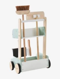 Chariot De Ménage En Bois FSC® Vert - Vertbaudet -Produits Pour Bébé chariot de menage en bois fsc 5