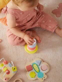 Coffret De 3 Jeux D'éveil En Bois FSC® Multicolore - Vertbaudet -Produits Pour Bébé coffret de 3 jeux deveil en bois fsc 2