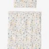 Couette + Oreiller Poupon En Gaze De Coton Blanc Fleuri - Vertbaudet -Produits Pour Bébé couette oreiller poupon en gaze de coton