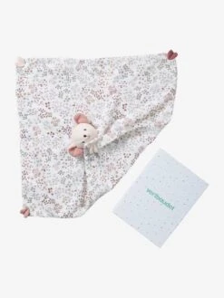 Doudou Carré En Gaze De Coton GRENIER Blanc - Vertbaudet -Produits Pour Bébé doudou carre en gaze de coton grenier 3