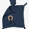 Doudou En Gaze De Coton + Hochet Rond Vert - Vertbaudet -Produits Pour Bébé doudou en gaze de coton hochet rond