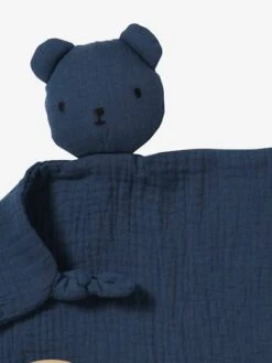 Doudou En Gaze De Coton + Hochet Rond Vert - Vertbaudet -Produits Pour Bébé doudou en gaze de coton hochet rond 2