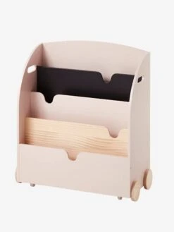 Etagère Pour Livres à Roulettes LIGNE SCHOOL Rose - Vertbaudet -Produits Pour Bébé etagere pour livres a roulettes ligne school 5