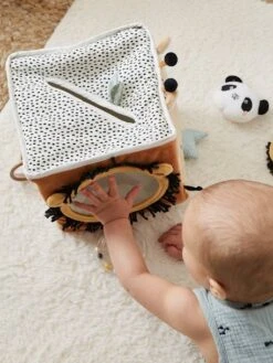 Grand Cube D'activités En Tissu TANZANIE Multicolore - Vertbaudet -Produits Pour Bébé grand cube dactivites en tissu tanzanie 3