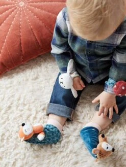 Hochets Mains Et Pieds Forêt Enchantée Multicolore - Vertbaudet -Produits Pour Bébé hochets mains et pieds foret enchantee 3