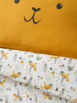 Housse De Couette Bébé En Gaze De Coton HANOÏ Ivoire Imprimé - Vertbaudet -Produits Pour Bébé housse de couette bebe en gaze de coton hanoi 3