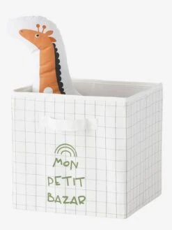 Les 3 Bacs De Rangement Tanzanie Tilleul Foncé Imprimé - Vertbaudet -Produits Pour Bébé les 3 bacs de rangement tanzanie 2