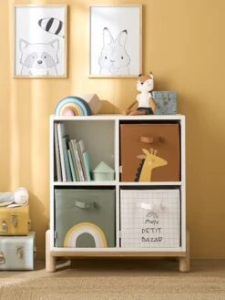 Les 3 Bacs De Rangement Tanzanie Tilleul Foncé Imprimé - Vertbaudet -Produits Pour Bébé les 3 bacs de rangement tanzanie 4