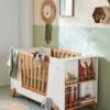 Lit Bébé Avec Barrière Amovible + Rangement Bibliothèque LIGNE PIROUETTE Blanc - Vertbaudet -Produits Pour Bébé lit bebe avec barriere amovible rangement bibliotheque ligne pirouette