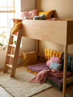 Lit Mi-hauteur LIGNE CONFETTI NATURE Marron - Vertbaudet -Produits Pour Bébé lit mi hauteur ligne confetti nature 4