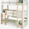 Lits Superposés 3 Niveaux LIGNE EVEREST Blanc/bois - Vertbaudet -Produits Pour Bébé lits superposes 3 niveaux ligne everest