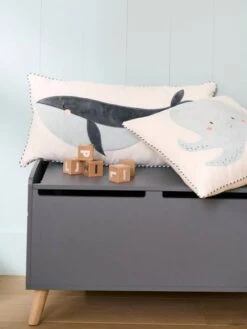 Lot De 2 Coussins SOUS L'OCÉAN Bleu - Vertbaudet -Produits Pour Bébé lot de 2 coussins sous locean 5