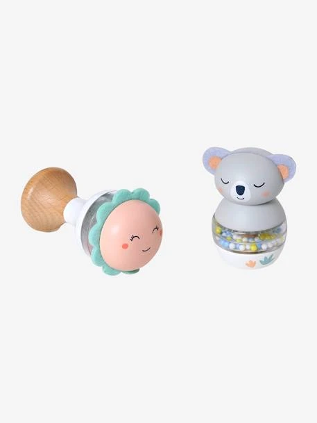 Lot De 2 Hochets En Bois FSC® Vert - Vertbaudet 4 Lot De 2 Hochets En Bois FSC® Vert - Vertbaudet – Image 2