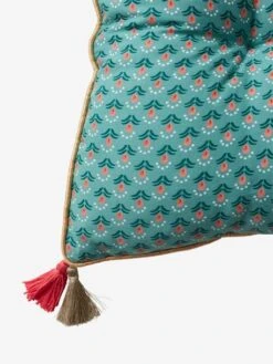 Matelas De Sol Velours Eden India Vert / Rose - Vertbaudet -Produits Pour Bébé matelas de sol velours eden india 3