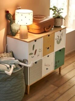 Meuble 6 Bacs Jungle Blanc - Vertbaudet -Produits Pour Bébé meuble 6 bacs jungle 3