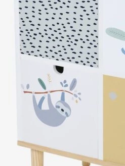 Meuble 6 Bacs Jungle Blanc - Vertbaudet -Produits Pour Bébé meuble 6 bacs jungle 4