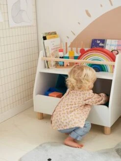 Meuble De Rangement Mixte étagère + Bacs LIGNE PTILOU Blanc/bois - Vertbaudet -Produits Pour Bébé meuble de rangement mixte etagere bacs ligne ptilou 5