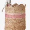 Panier En Jute Festonné Fiore Osier/rose - Vertbaudet -Produits Pour Bébé panier en jute festonne fiore