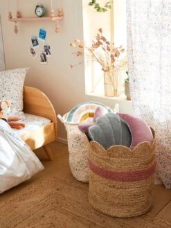 Panier En Jute Festonné Fiore Osier/rose - Vertbaudet -Produits Pour Bébé panier en jute festonne fiore 3