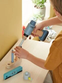 Perceuse Visseuse Et Ses Accessoires En Bois FSC® Gris - Vertbaudet -Produits Pour Bébé perceuse visseuse et ses accessoires en bois fsc 3