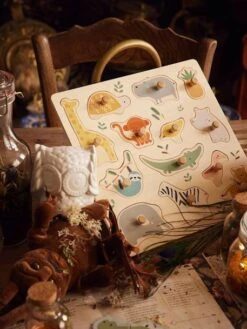 Puzzle Boutons Jungle En Bois FSC® Multicolore - Vertbaudet -Produits Pour Bébé puzzle boutons jungle en bois fsc 2