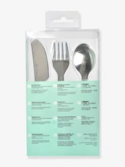 Set 3 Couverts D'apprentissage Inox BEABA Airy Green - Beaba -Produits Pour Bébé set 3 couverts dapprentissage inox beaba 4