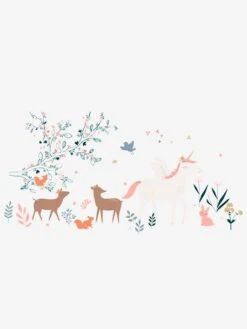 Sticker Géant Forêt Enchantée Gris - Vertbaudet -Produits Pour Bébé sticker geant foret enchantee 4