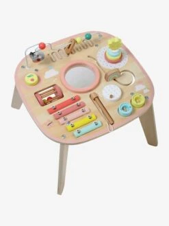 Table D'activités Et D'éveil Musical Bois FSC® Rose - Vertbaudet -Produits Pour Bébé table dactivites et deveil musical bois fsc 5