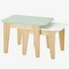 Tables Gigognes Gris Vert/bois + Blanc/bois - Vertbaudet -Produits Pour Bébé tables gigognes