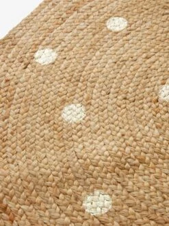 Tapis Jute à Pois Dorés Beige Clair Uni Avec Decor - Vertbaudet -Produits Pour Bébé tapis jute a pois dores 2
