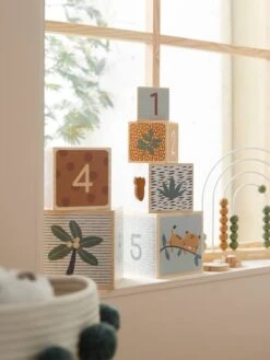 Tour De Cubes Avec Formes à Encastrer En Bois FSC® Beige - Vertbaudet -Produits Pour Bébé tour de cubes avec formes a encastrer en bois fsc 2