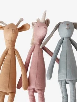 Trio De Poupées En Lin Multicolore - Vertbaudet -Produits Pour Bébé trio de poupees en lin 3